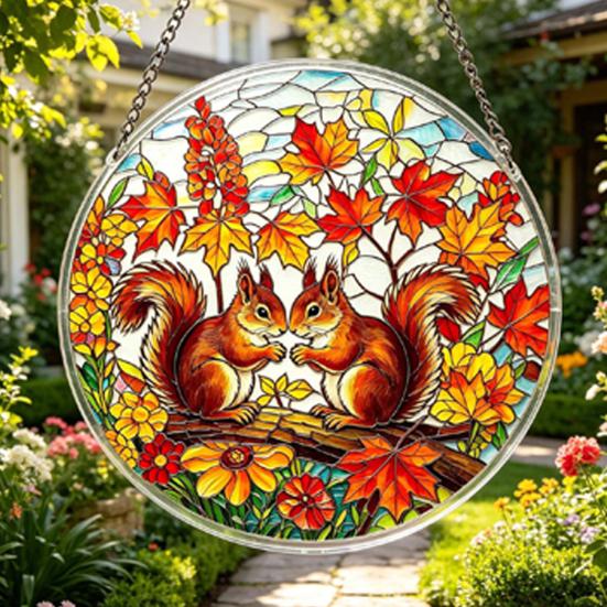 83 Pcs Acrylic Suncatcher Jigsaw Puzzles Stained Glass Style Window Hanging Decor DIY Sun Catcher Kit for Home Garden Decor