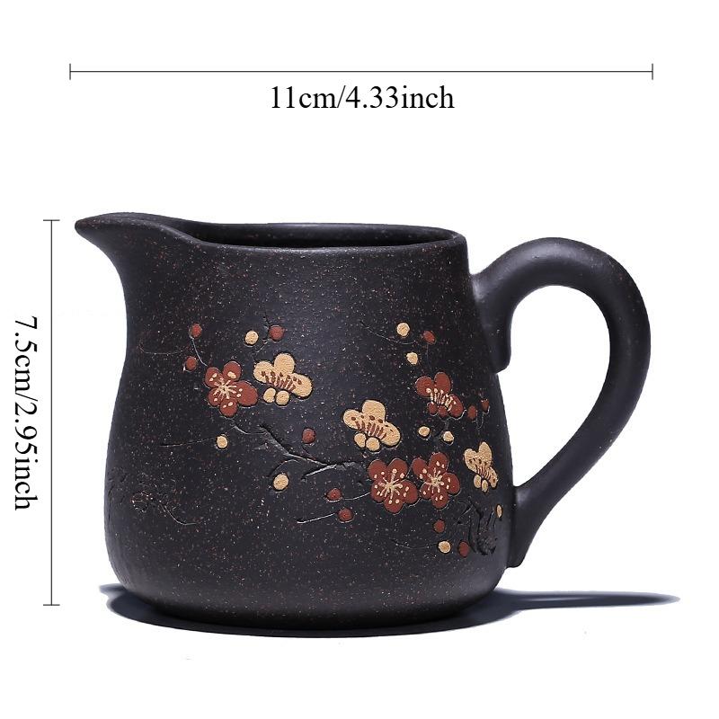 

Purple Clay Fair Cup Chinese Plum Blossom Tea Divider Yixing Painted Tea Sea Home Kung Fu Teaset and Tea Maker Accessories