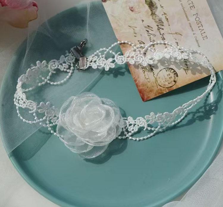 Black 3D Butterfly Lace Choker Necklace - Handmade Jewelry