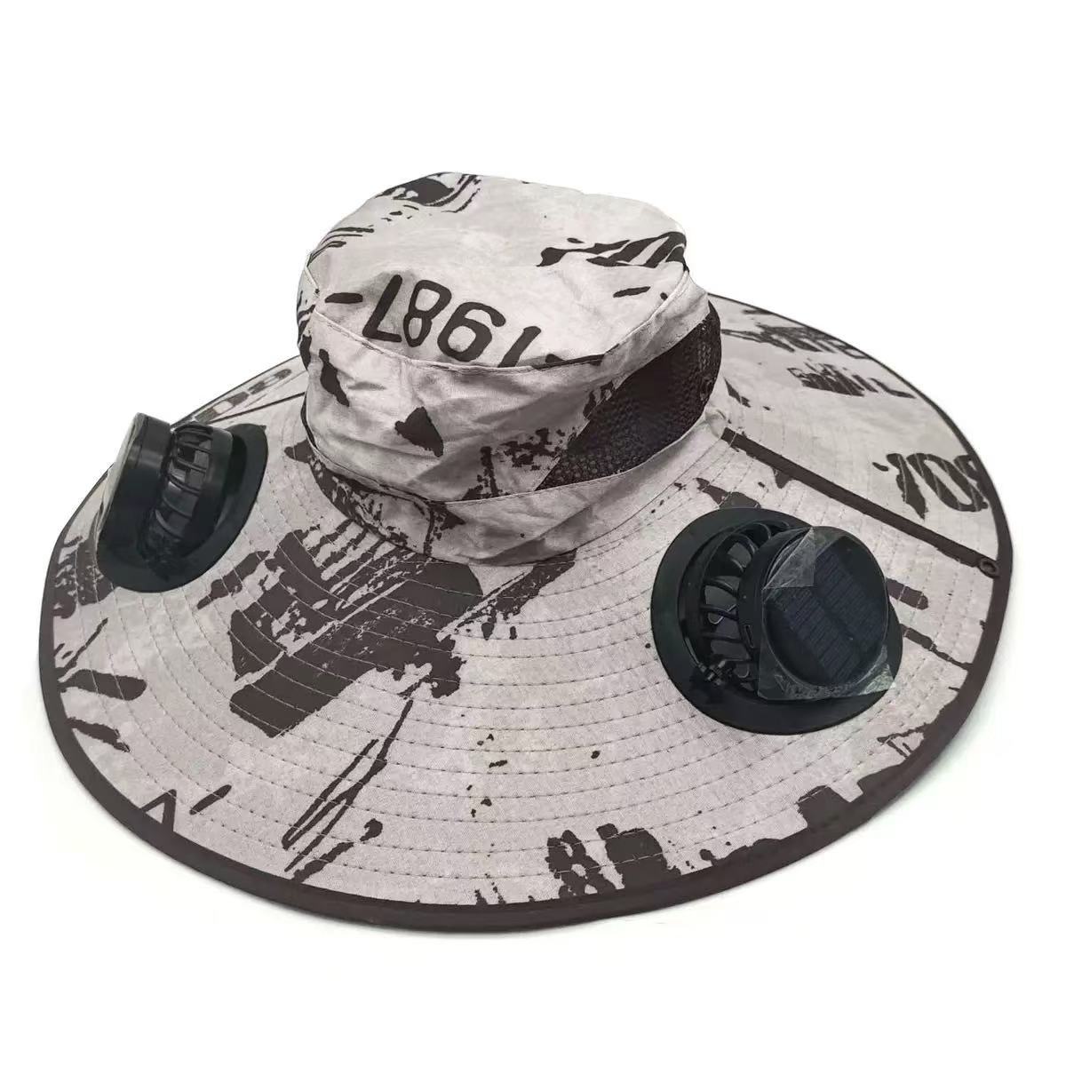 

Для кемпинга на открытом воздухе, рыбалки, пеших прогулок, солнцезащитная шляпа рыбака, кепка с солнечным вентилятором, портативная кепка с солнечной зарядкой и вентилятором для унисекс