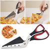Multifunctional Pizza Scissors Stainless Steel Blade Detachable Cutting Tools Ergonomic Grip Black&Red for Restaurant Kitchen