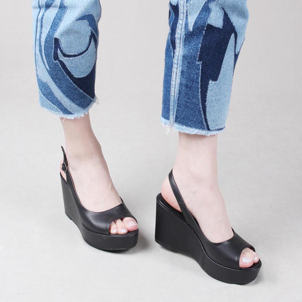 Sandalias de Tacón para Mujer Sandalias de Tacón de Cuña Casuales Negras  Zapatos Estilo Temporada de Verano 2021 comprar a buen precio — entrega  gratuita, reseñas reales con fotos — Joom