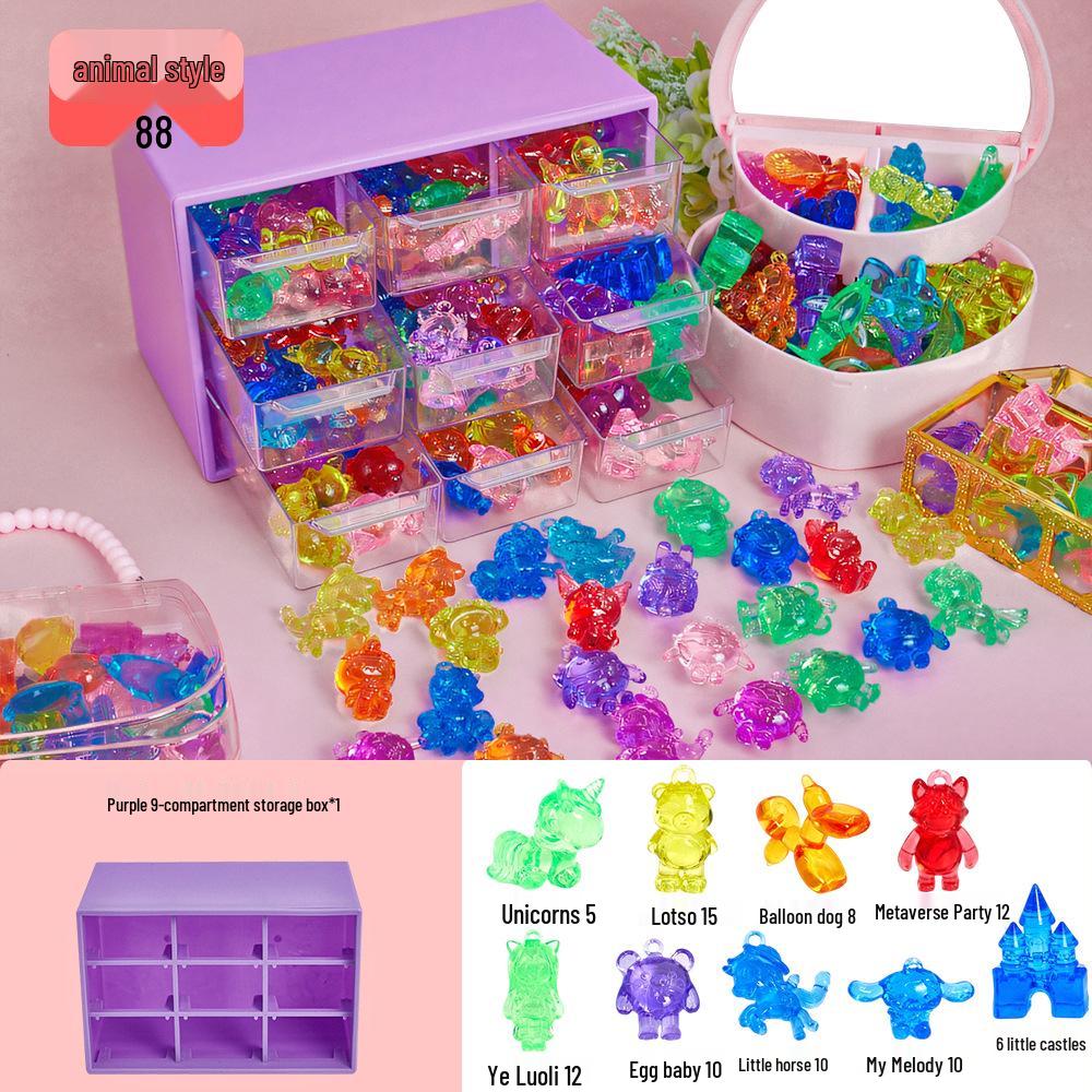 Handmade DIY Beading Kit for Kids: Educational Bracelet & Necklace Craft Set with Glass Beads