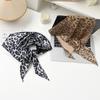 Weiches Wickel-Haartuch mit Leopardenmuster Hip-Hop Punk Bandana Kopfbedeckung Dreieckiges Kopftuch Streetwear