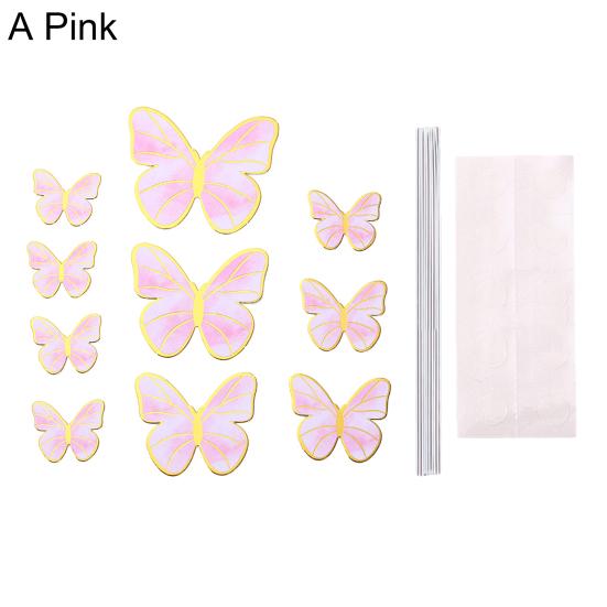Cake Topper Anti-fall Innovative Lightweight Realistic Butterfly Baking Insert Card Party Decor