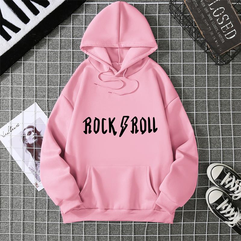Letter Print Women Sweatshirt Soft Casual Loose Vintage Female Hoodies Winter Warm Fleece Student Tops