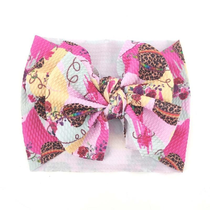 New Baby Headband, Cute Floral Seamless Wide-brimmed Children's Headscarf, Bow Baby Hair Accessories