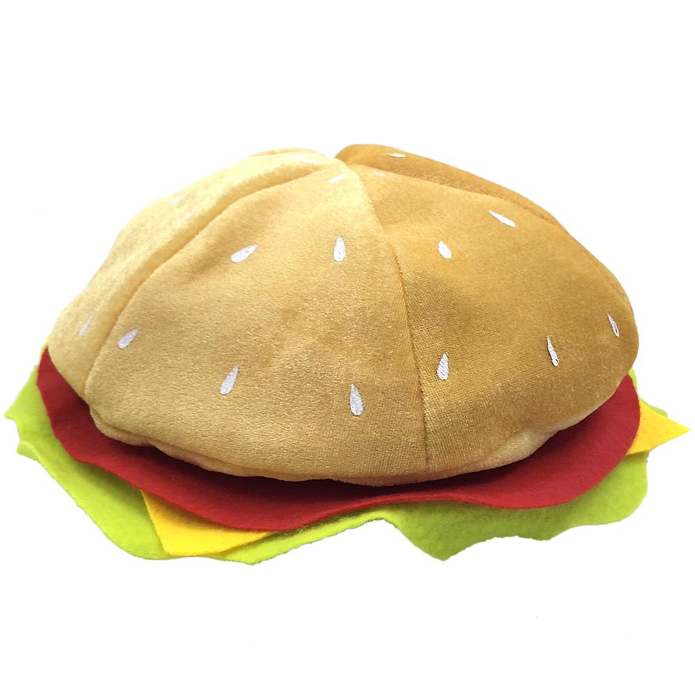Halloween Hamburger Fancy Hat Cheeseburger Shaped Fast Food Hat Carnival Christmas Party Dress Up