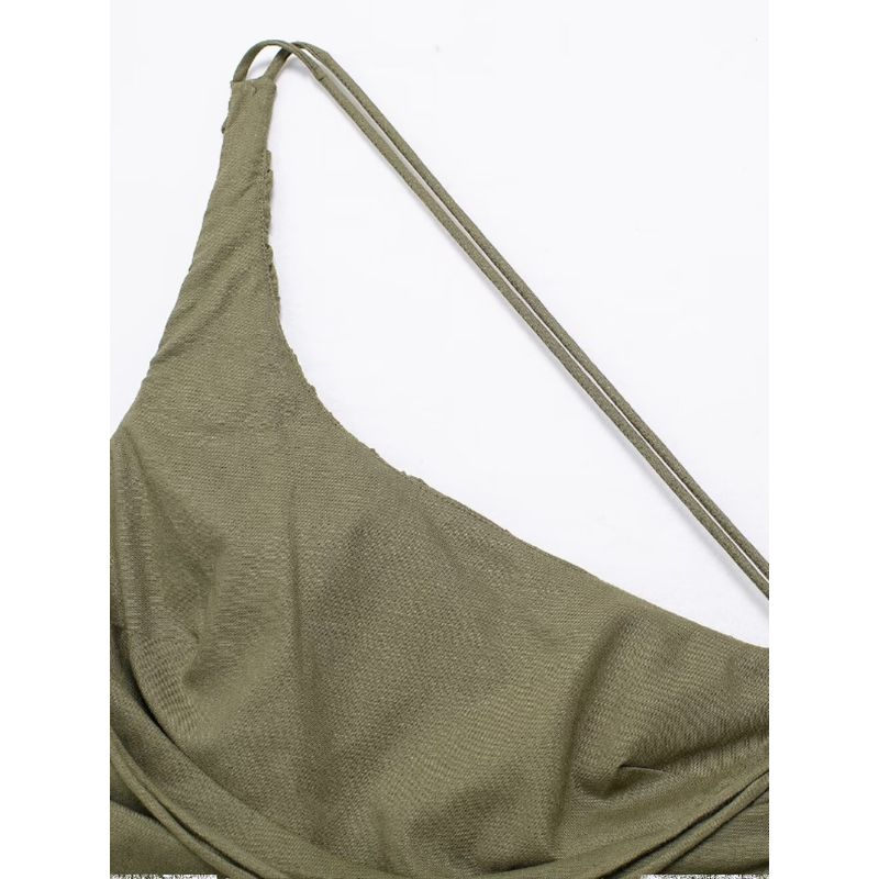 Kaslead New Arrival Women's Clothing Fashion Style Fashion Silm Ruched Decoration Asymmetric Dress 3218729