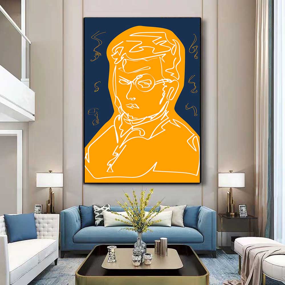 

Скандинавская фигура масляная живопись минималистичная трехцветная абстрактная живопись на холсте гостиная коридор офис украшение дома мурал без рамы 21*30cm No Frame