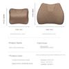 Breathale Car Neck Pillow Protective Leather Auto Lumbar Waist Support Car Headrest Neck Protective Seat Cushion Accessories