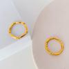 18k Gold Minimalist Korean Titanium Steel Heart Rings - Vintage Luxury Style for Couples