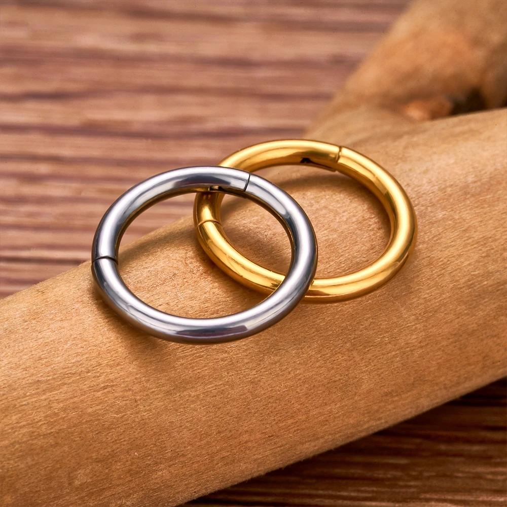 1/10 /50Pcs G23 Titanium Nose Ring Hoop Earring For Women Piercing Jewelry Lip Ear Ring Hoop Mixed Color Body Clips Hing