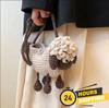 Kids Crossbody Bag Cute Knit Wool Sheep Shoulder Bag Handmade Weave Children Small Funny Purse Coin Wallet Boy Girl Gift
