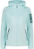 Jacket CMP Woman Fleece Jacket Fix Hood (3H19826) Jacket Knitted Melange Hoody (3h19826-05et) Opal-white