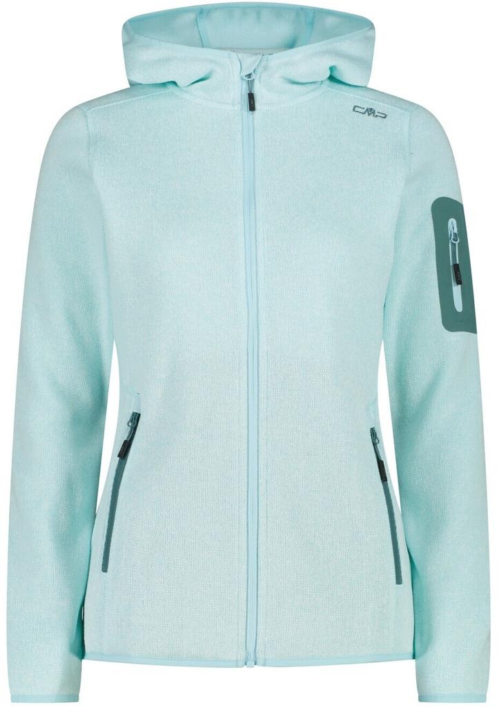Куртка CMP Woman Fleece Jacket Fix Hood (3H19826) Jacket Knitted Melange Hoody (3h19826-05et) opale-bianco