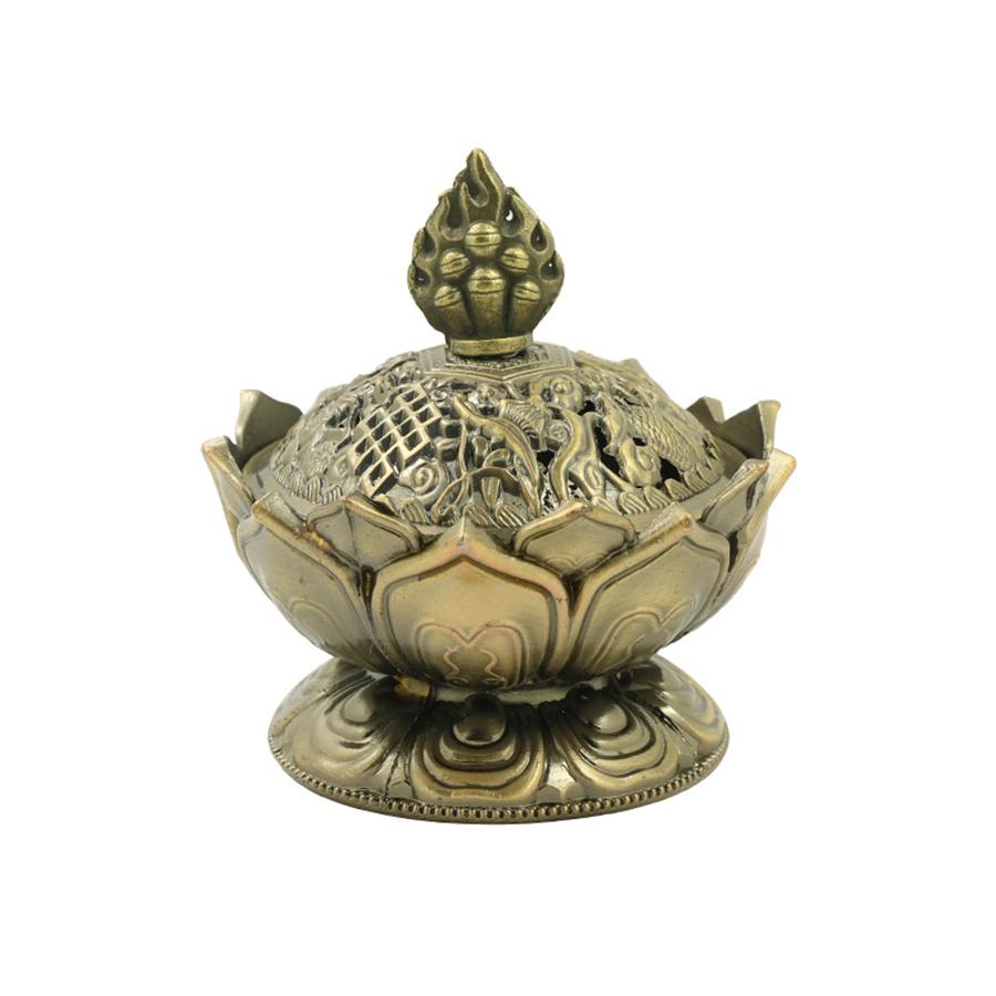 Sanxingdui Alloy Incense Burner - Mini Vintage Holder for Meditation, Cones & Coils, Retro Home Decor Gift