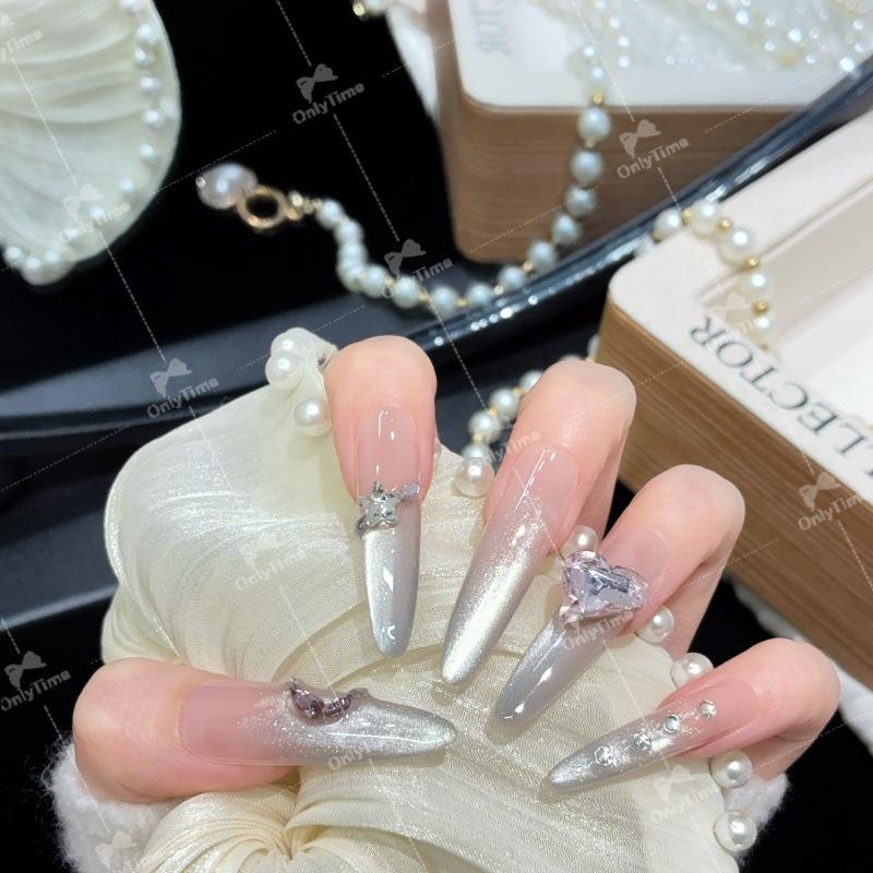 K2041 Elegant Cat Eye Bling Press-On Nails K2041-S (Slim 4.0)