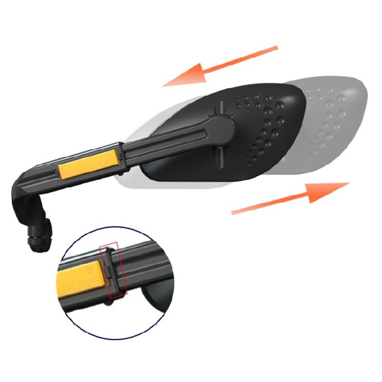 Universal Motorcycle MTB Rear View Mirror for 21-26mm Diameter Handlebar