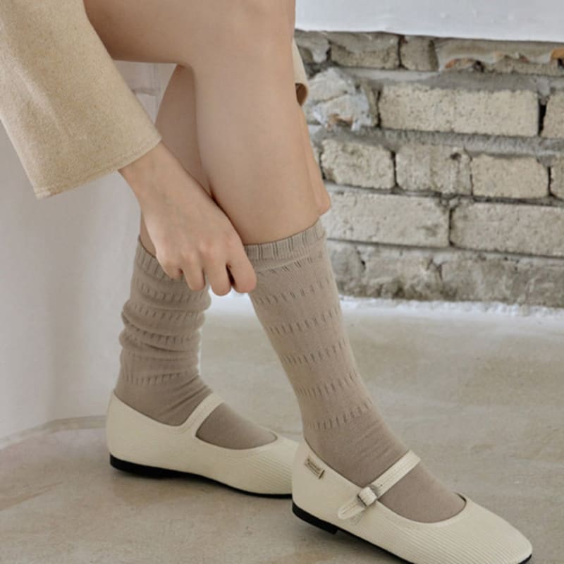 Biarritz Socks Funky Shirring Lip Socks 5 Colors