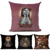 Nightmare Before Christmas Cotton Linen Throw Pillow Case Sofa Cushion Cover Home Decor