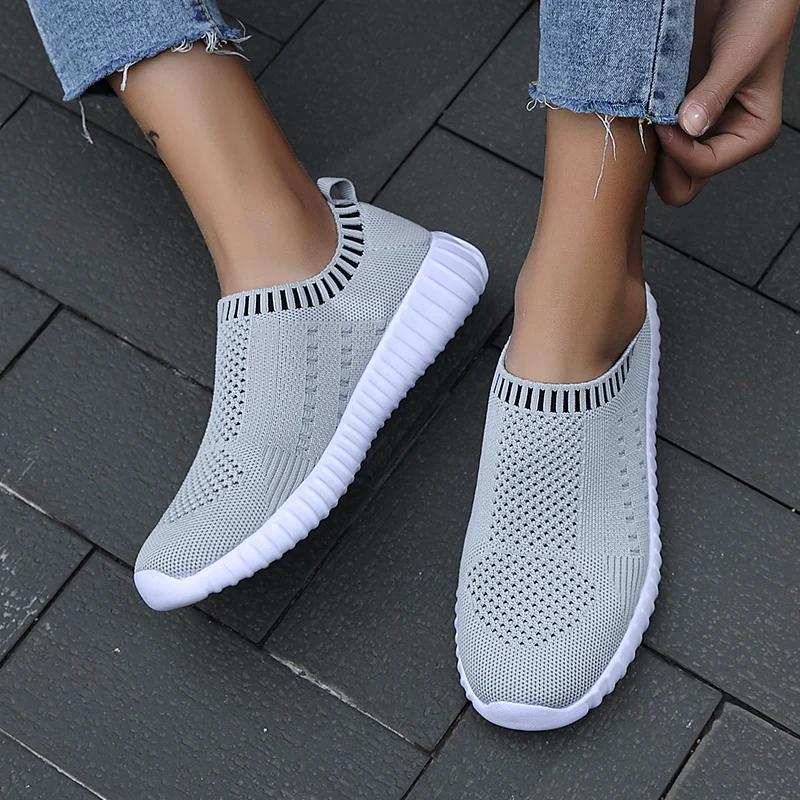 Fashion Women Casual Sneakers Mesh Breathable Sport Shoes for Woman Vulcanized Shoes Summer Female Socks Walking Woman Footwear Femme