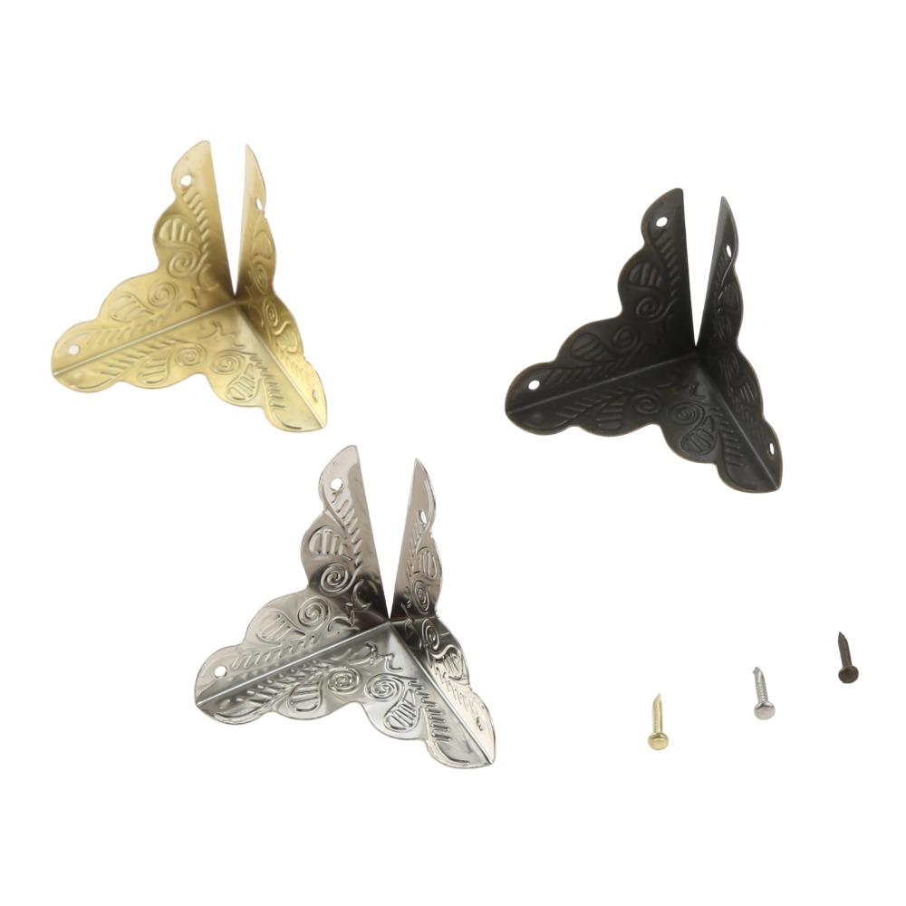 Pattern Decorative Carved Silver Corner Bracket Furniture Accessories Corner Foot Corner Protector