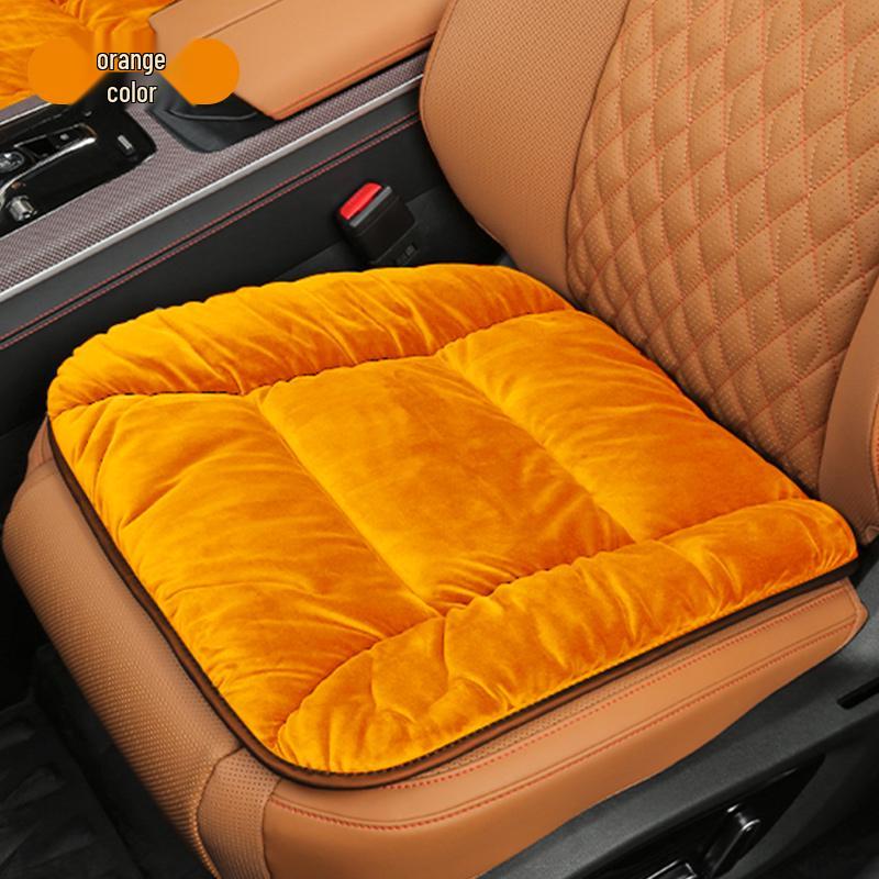 Winter Plush Car Seat Cushion Set: Thickened Warm Three-Piece Short Plush for Rear Row