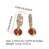 1 Pair Fashion Round Dangle Earrings for Women Zirconia Earring Jewelry Wedding Party Accessories