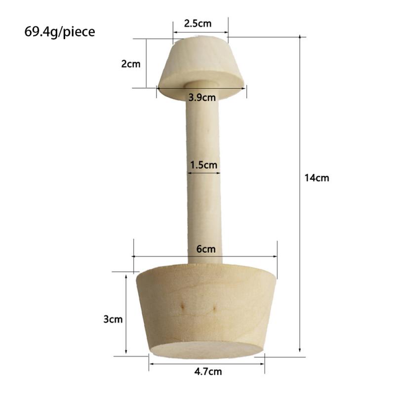 Egg Tart Base Maker Double Head Portable Easy To Clean Durable Household Products Egg Tart Mold Wood Color Lightweight 69.4g