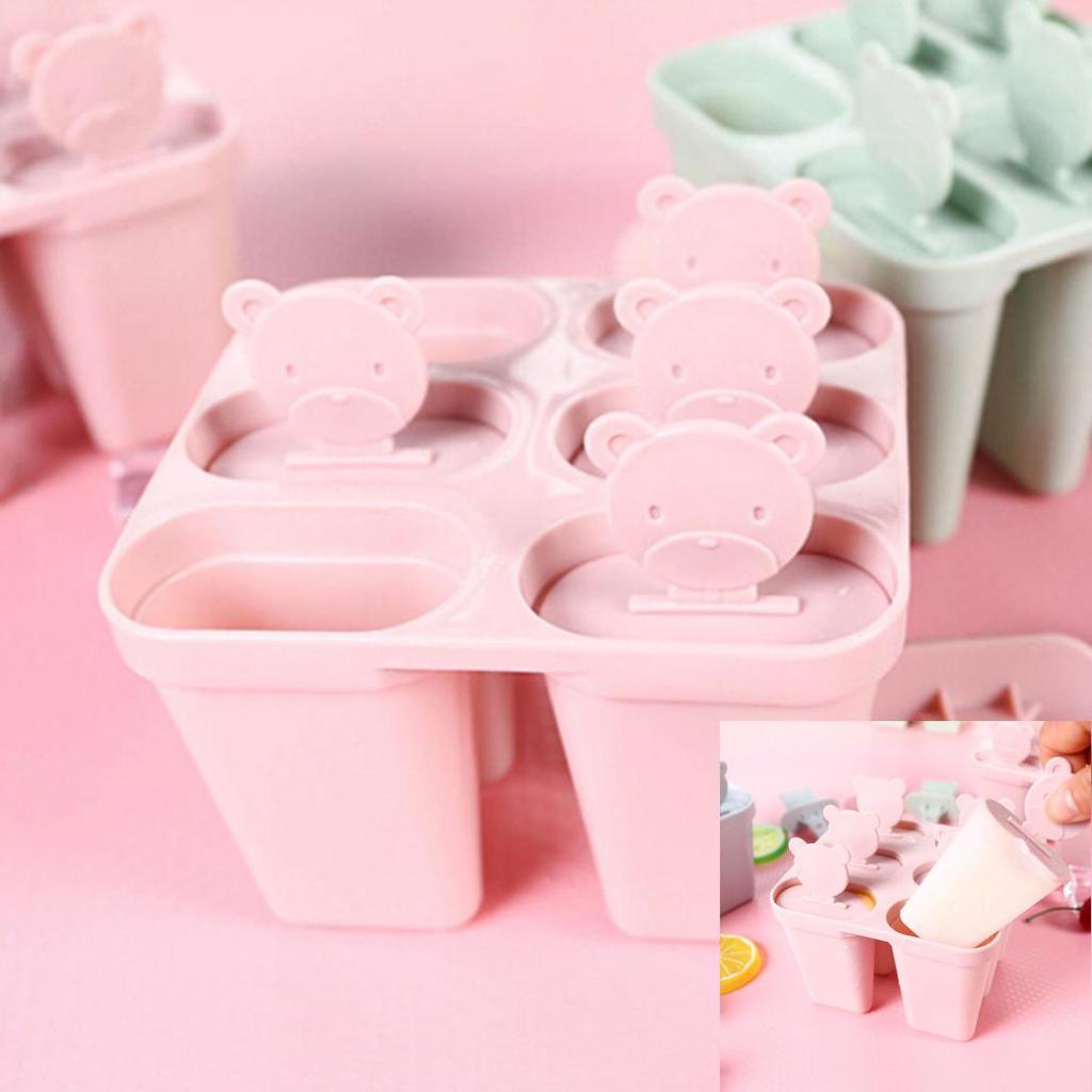 H&K Store 6-slot Ice Cream Lolly Mold DIY Maker Mould Tray Pan Kitchen Tool with Lid