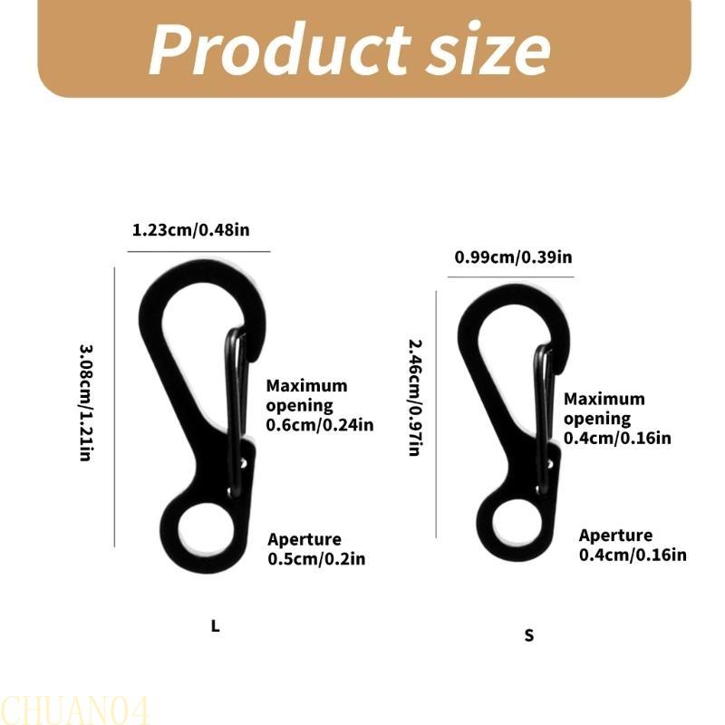 10Pcs Stainless Steels Small Carabiner Clip Spring Snap Keyring Hook for Camping Traveling Hiking Keychains Enduring