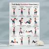 Yousheng 5 Piezas Póster de Entrenamiento con Mancuernas, Tabla de Ejercicios en Casa para Brazo Pierna Cadera Core, Guía de Entrenamiento de Cuerpo Completo Pared