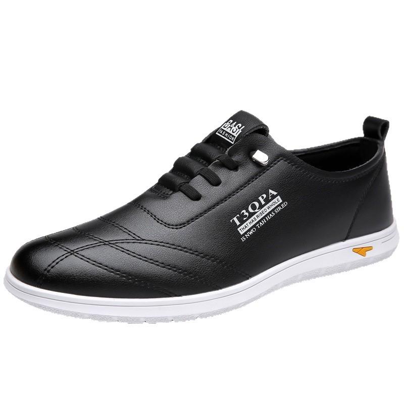 New Round Head Men's Casual Shoes Business Trendy Men's Cow Single Shoes Little White Shoes Leather Shoes Factory Leather Shoes