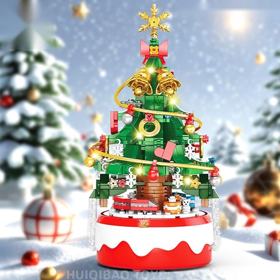 ToylinX Mini Weihnachtsbaum Modell Bausteine – Kinder DIY Spielzeug für festliche Dekoration, zum Verschenken & zur frühen pädagogischen Entwicklung