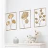 1PC Hot Sofa Hintergrund Wand Blatt Form Wohnzimmer Metall Eisen Ginkgo Blatt Wand Hängen Ornamente