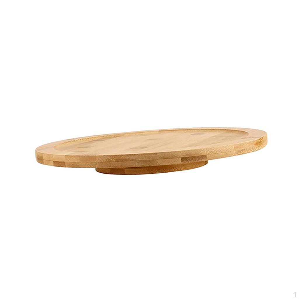 Supporto per torta girevole, espositore da tavolo per dessert, piatto da portata in legno girevole per dispensa,