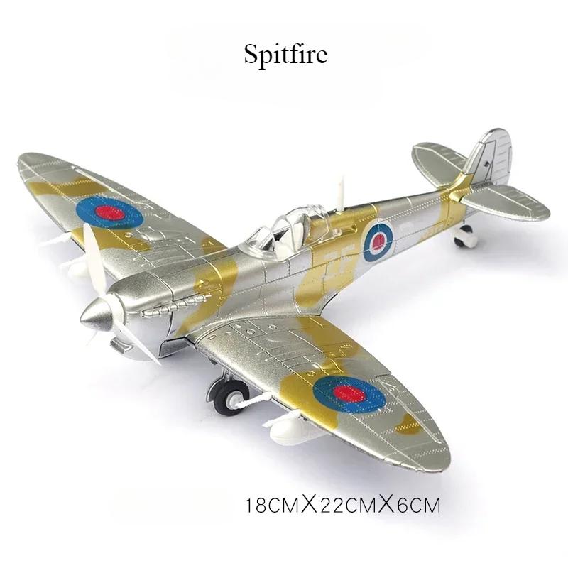 1/48 Seconde Guerre mondiale Américain Corsair Mustang Britannique Spitfire Hurricane Chasseur Allemand BF109 Kit Modèle d'Avion en Plastique à Assembler Jouet