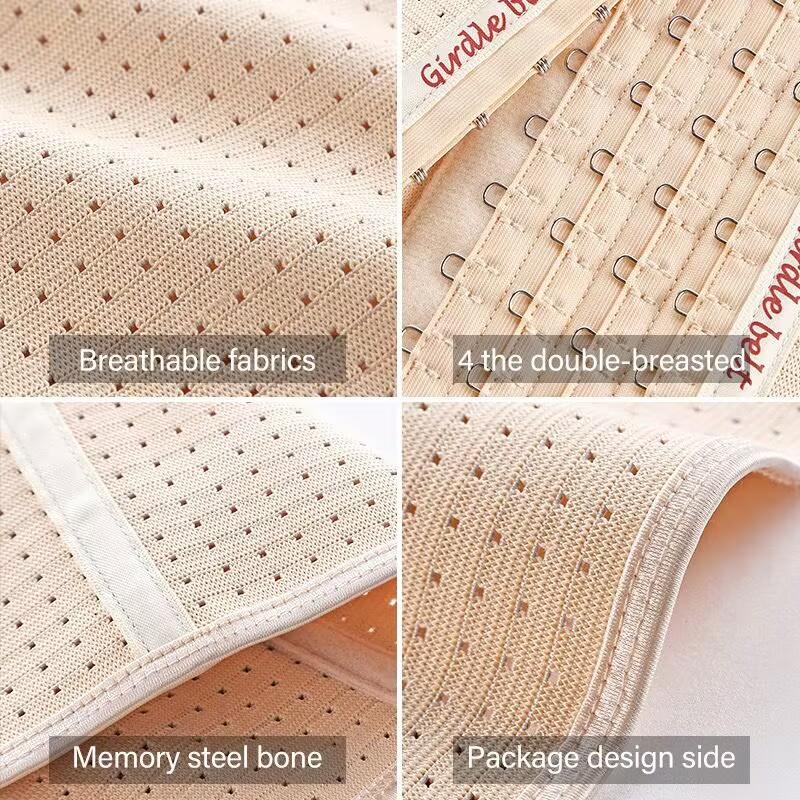 Ladies Corset Underwear Shaper Women Waist Cinchers Band Body Shaper Building Front Buckle Four Breasted Slimming Belt