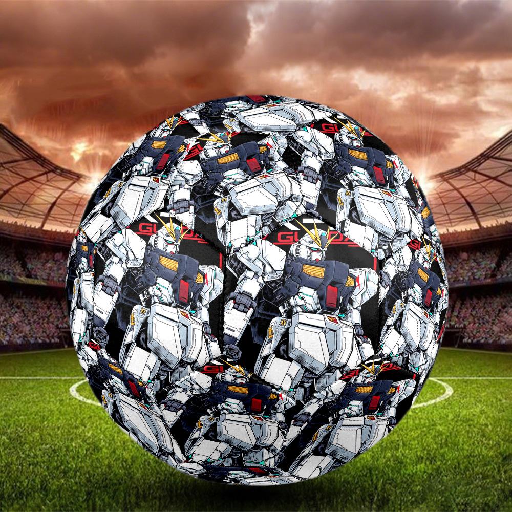 GUNDAM MOBILE SUIT Indoor Soccer Ball Size 5 Colorful All Ages Machine Stitched PVC Competition Ready Durable High-Bounce