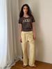 ECOMMAE Patchwork Curved Pants (Yellow)