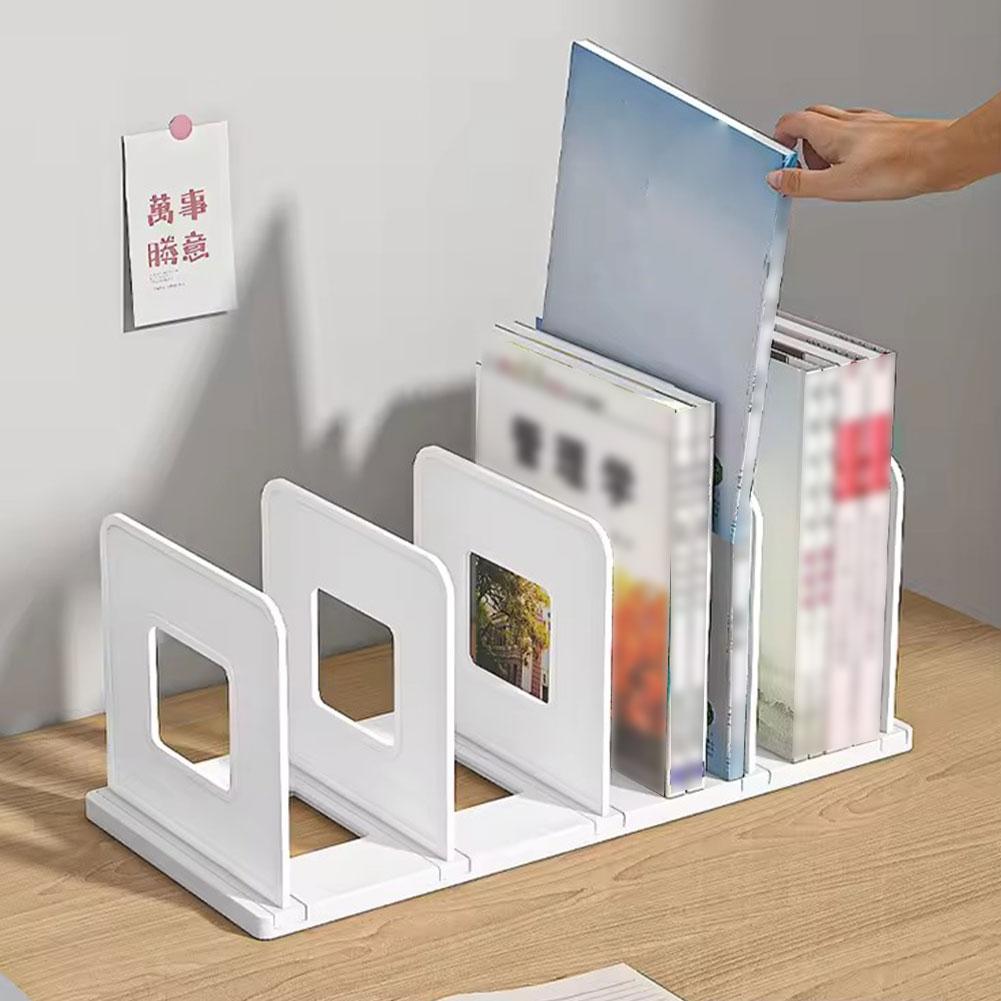 Book Stand Desktop Book Support Bookshelf Classification Storage Book Holding and Fixing Books Office Stationery Storage