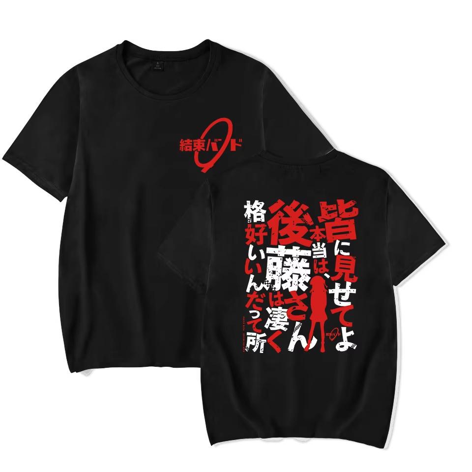 Bocchi The Rock Gotou Hitori Classic Manga Graphic T‑Shirt Japanese Anime Harajuku Hip‑Hop Cotton Loose Oversized Casual Streetwear Tops For Men Women