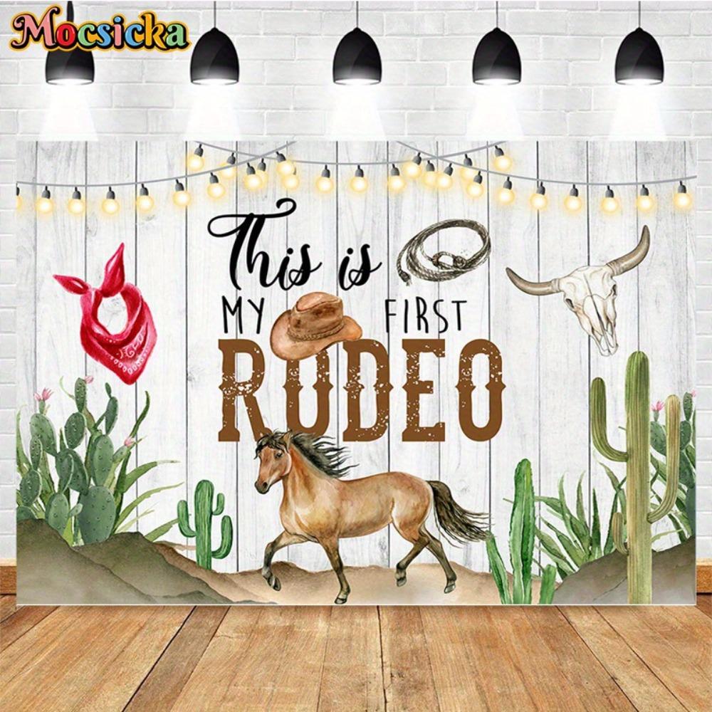 1 birthday cowboy background theme party decoration photo booth props personalized banner