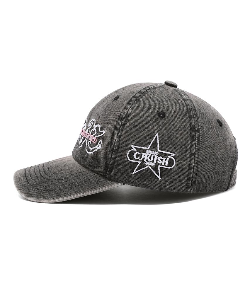 CAVISH Washed Denim Emb Ball Cap Black(Cv2Fsuab22A)