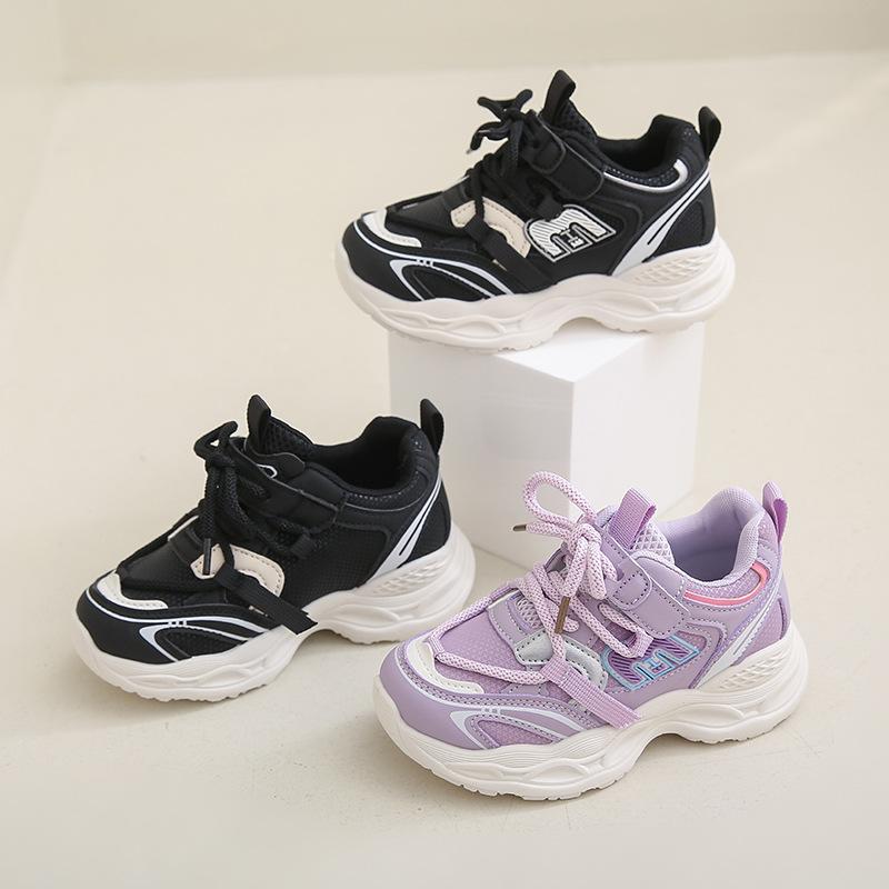 Girls breathable sneakers 2025 autumn new children's shoes boys casual mesh dad shoes girls classmates