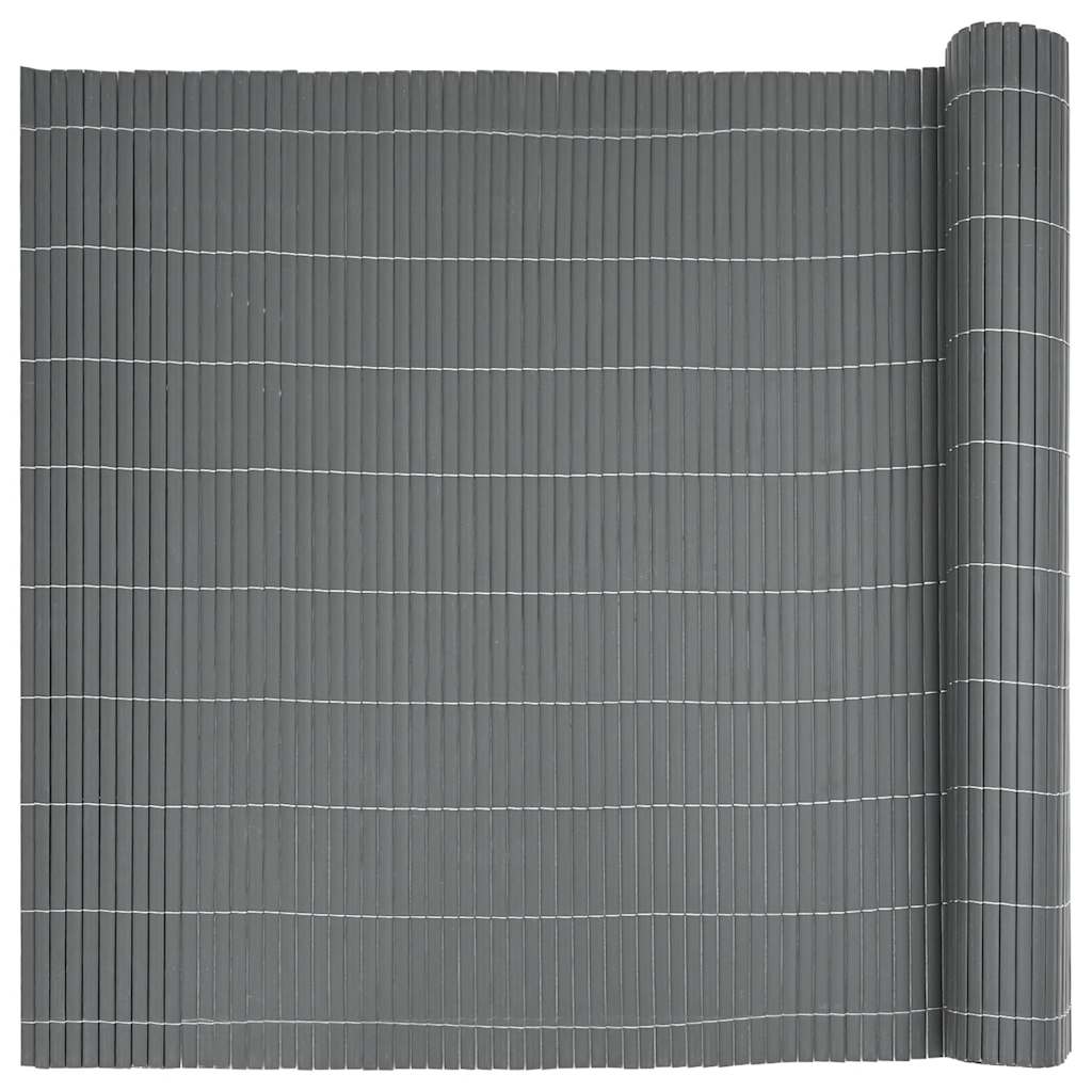Double Sided Garden Fence Gray 1.8 X 5 M PVC
