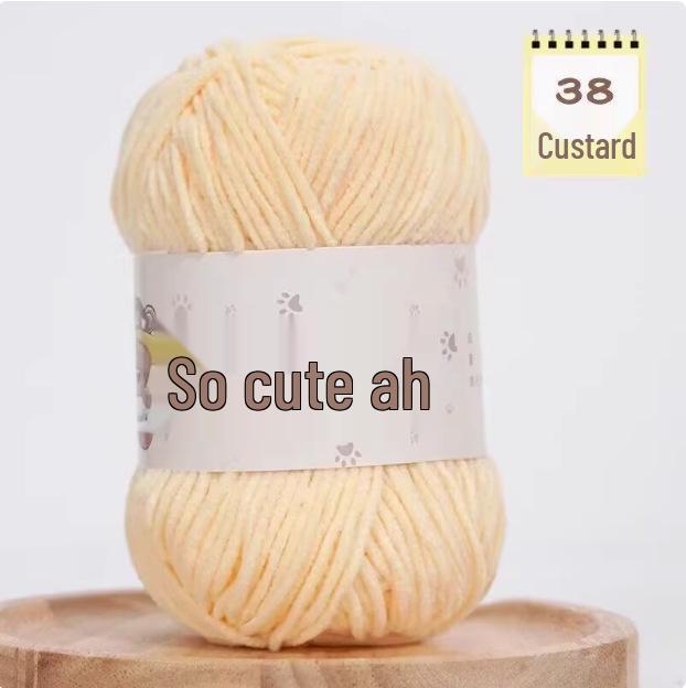 Süße matte Chenille-Wollkugel: Feines Eisstreifen-Garn für DIY-Häkelpuppen & Decken
