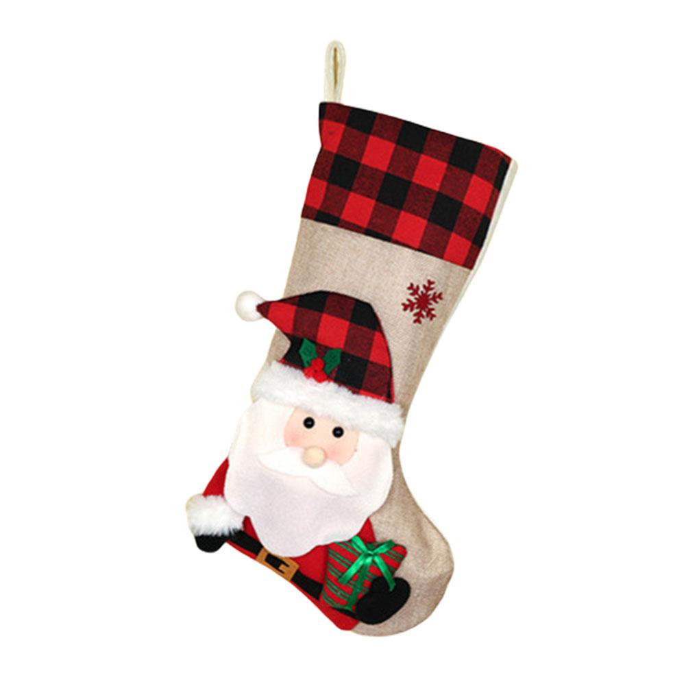 

Festive Decor Hanging Stocking Christmas Celebrations Thoughtful Present Idea 3D Plush Designs For Gifts For Holidays