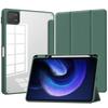 For Xiaomi Tablet 6 Protective Case with Pen Slot 11in Tri-fold Leather Case Acrylic Transparent 6pro Shell
